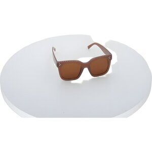 Oversized Retro Square Sunglasses Brown Vintage Style SKYLA Women's US 8